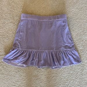 J Crew Lavender Velvet Mini Skirt